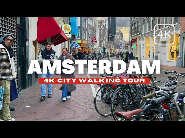 🇳🇱 Amsterdam, Netherlands Walking Tour - Amsterdam Central Canal Walk (4K HDR 60fps)