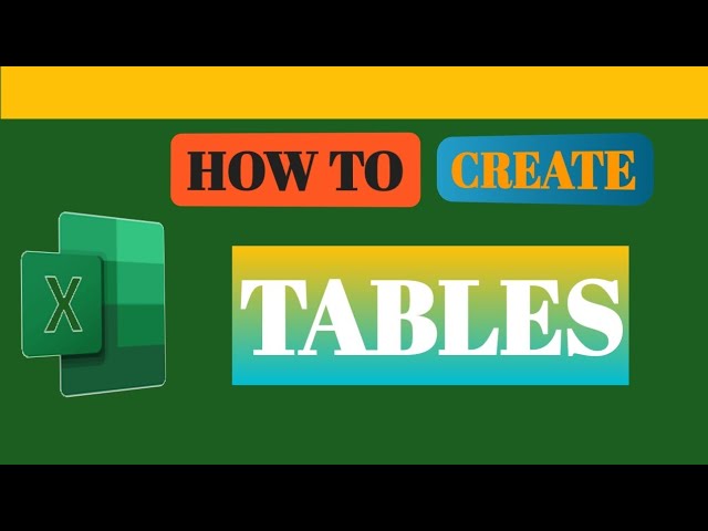 Excel for Beginners - The Complete Guide | How to Create a Table in Excel (Spreadsheet Basics)