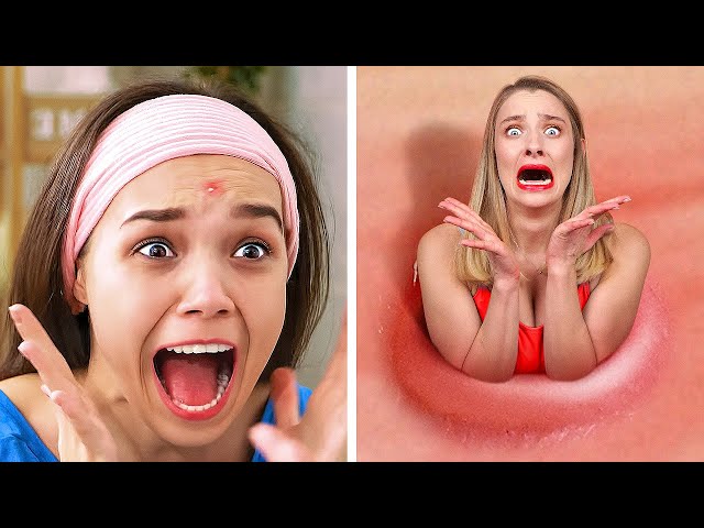 IF BEAUTY ROUTINE WAS A PERSON! Awkward Situations And Crazy Beauty Hacks By A PLUS SCHOOL