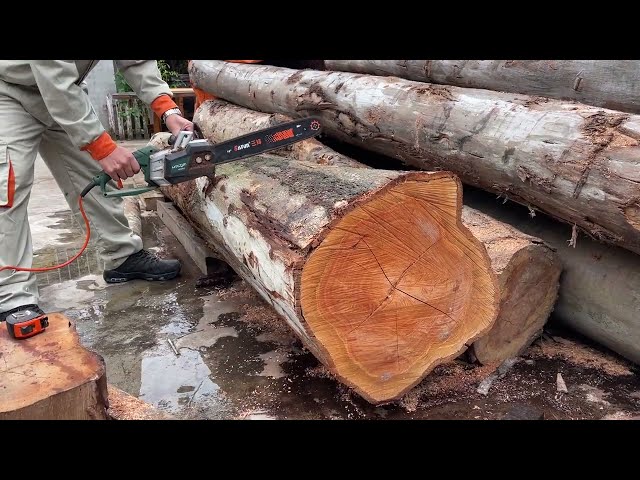 Amazed by the Young Carpenter's Gigantic wood Processing Project // Chain Saw Woodworking Skills