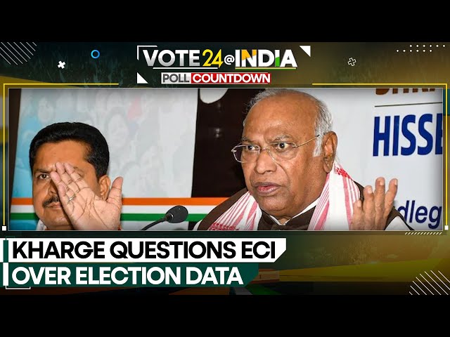 Lok Sabha Elections 2024: Mallikarjun Kharge questions ECI over delay in voter turnout data | WION