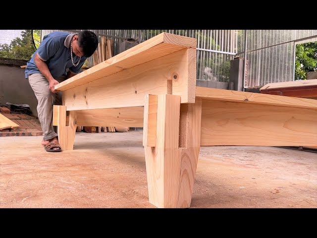 Extremely Creative Woodworking Skills // Build An Incredibly Strong And Easy Bed With Simple Joints