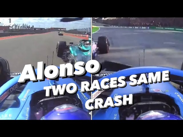 Two similar accidents for Fernando Alonso.