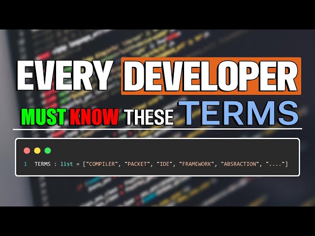 20 Terms Every Developer Should Know!