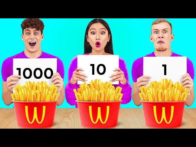 EXTREME 1000 LAYERS OF FOOD CHALLENGE||Funny Life Hacks And Tricks By 123GO!LIVE