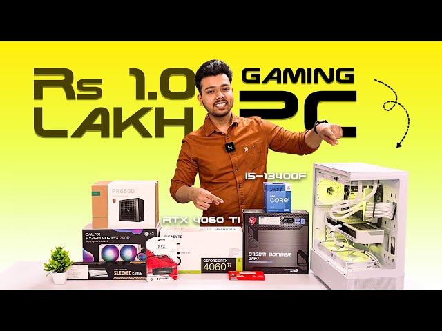 Rs 1 Lakh WHITE Gaming PC Build | Intel Core i5-13400F & RTX 4060 Ti 🔥