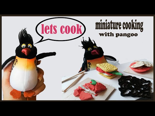 miniature cooking with penguin.... its fun...#art #miniature #craft #vlog #cooking