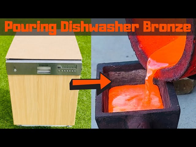 Street Scrapping Dishwasher Tear Down - ASMR Metal Melting - BigStackD Bronze - Trash To Treasure