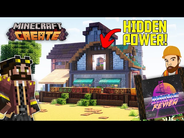 I built a POWER STATION FARMHOUSE in Minecraft Create Mod!