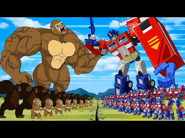 Synthetic 60 minutes] TRANSFORMERS x KONG Cartoon- S15: The King | Optimus Prime, Bumblebee 🐝, ARCEE
