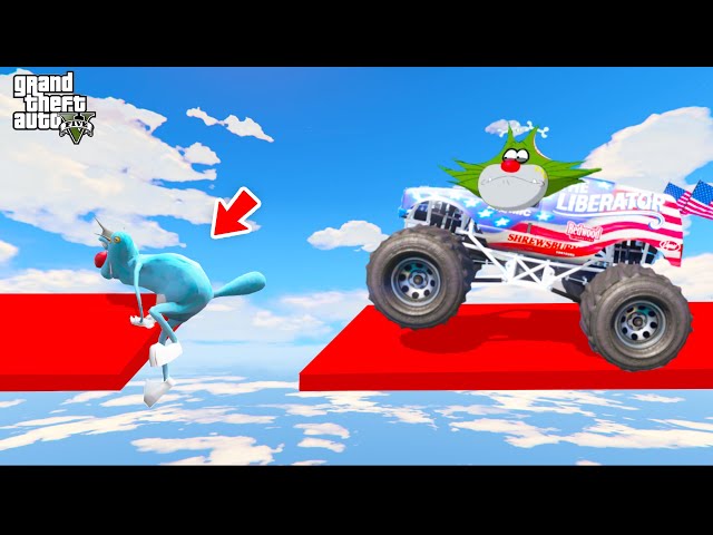 OGGY AND JACK TRIED THE FUNNIEST PARKOUR RACE CHALLENGE! (GTA 5 Funny Moments)