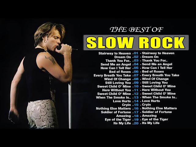Slow Rock Nonstop Medley 70s, 80s 😄Bon Jovi, Scorpions, White Lion, Alias || Vol.15