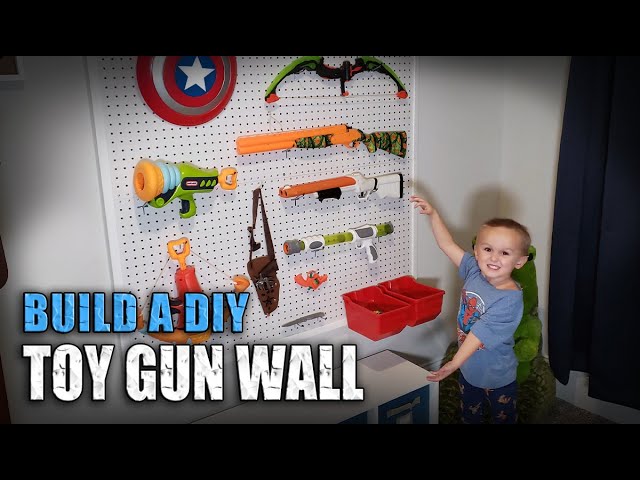 DIY NERF BLASTER WALL / Kids Toy Organizer