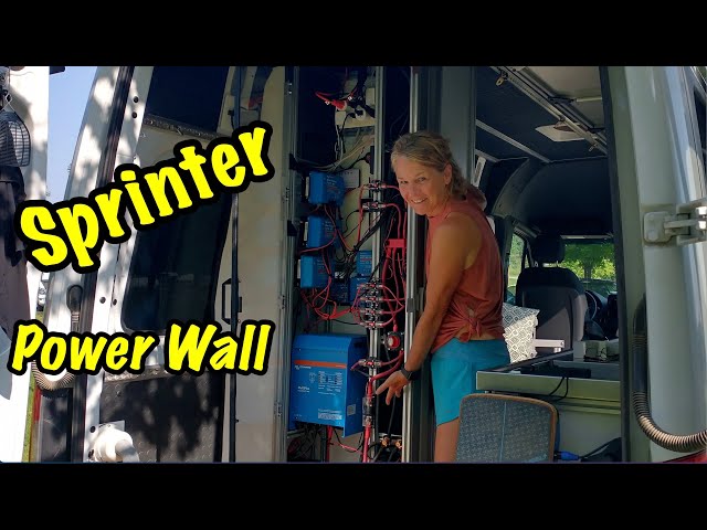 VAN TOUR Part 6 | Tour of our POWER WALL. Lithium 500ah Batteries Stacked end-to-end. Links BELOW!