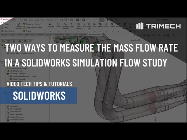 Two Ways to Measure the Mass Flow Rate in a SOLIDWORKS Simulation Flow Study