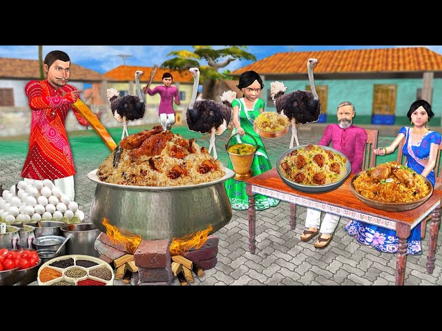 Long Ostrich Shutar Murgh Cooking Biryani Street Food Hindi Kahaniya Hindi Stories Moral Stories