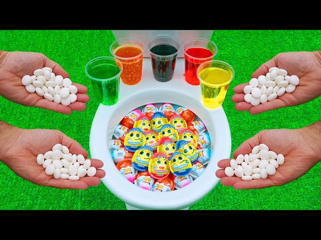 Experiment: Toy Eggs vs Fanta, Pepsi, Sprite, Mtn Dew, Sodas, Coca-Cola vs Mentos in the Toilet