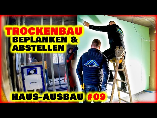 TROCKENBAU - Beplanken mit Gipsplatten & das Abstellen! | Haus-Innenausbau #09 | Home Build Solution