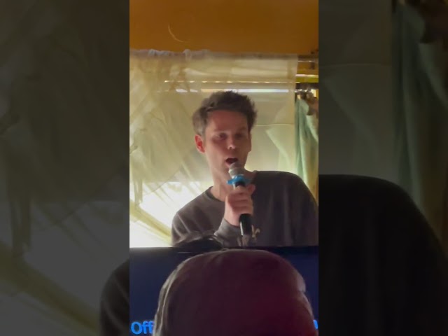 yub sings frozen karaoke in public (2023, colorized)