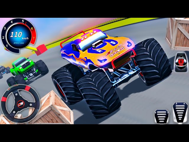 Monster Truck Mega Ramp Impossible Racing - GT Car Extreme Stunts Driver - Android GamePlay #2
