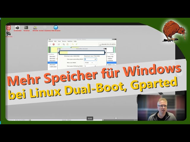 Linux und Windows Dual Boot – Linux Partition verkleinern