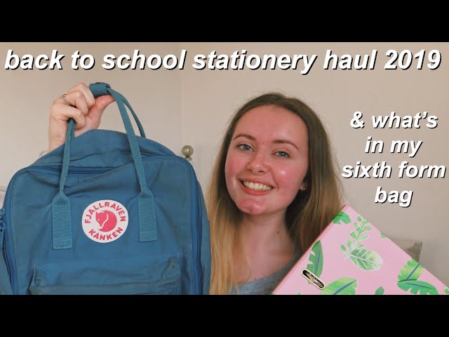 Back to school supplies haul 2019 & what’s in my sixth form bag