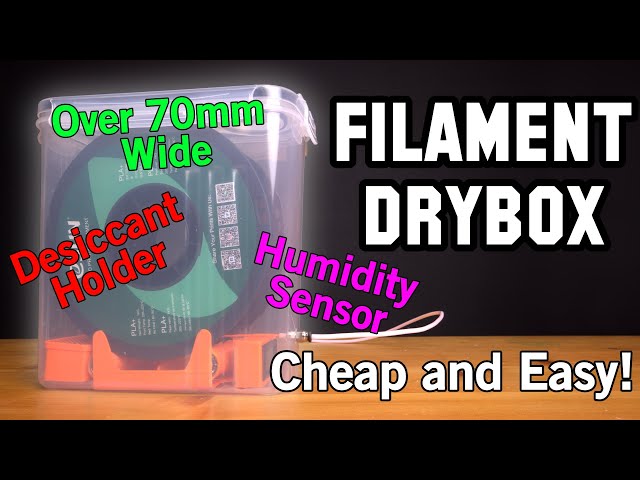 How to Make a Simple and Quick 3D Printer Filament Dry Box | Free STL