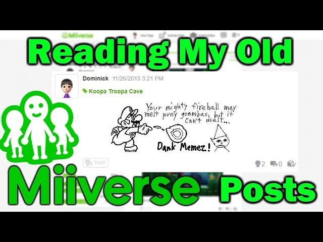 Reading My Old Miiverse Posts