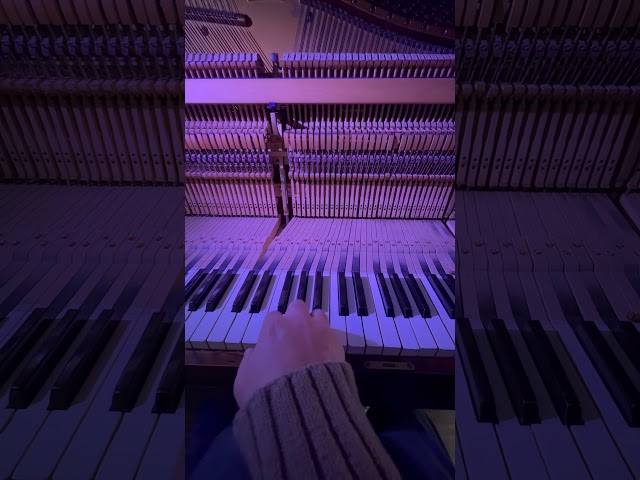One-handed piano noodling.