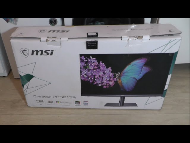 Unboxing, assembly, review of the MSI Creator PS321QR WQHD Rapid IPS Adobe 99% RGB 165 Hz HDR 600