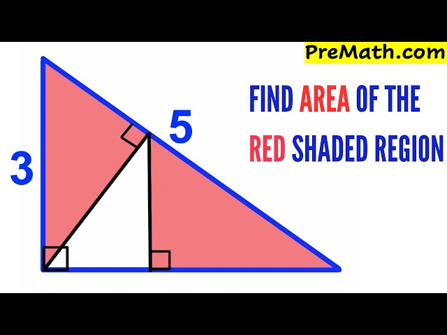Can you find the area of the Red shaded region? | (Nice Geometry problem) | #math #maths | #geometry