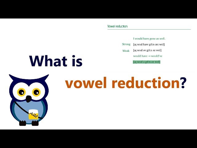 Vowel Reduction: Strong and Week Forms of Words