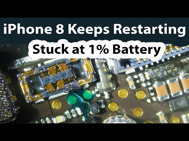 iPhone 8 won't charge and keeps restarting after screen replacement - Battery stuck at 1%