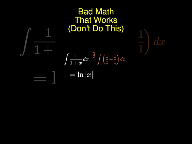Integral with *BAD MATH*