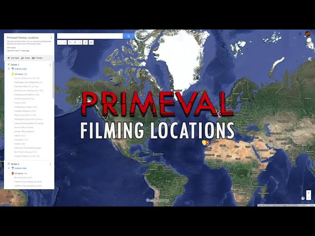 Primeval Filming Locations Map - Link in description