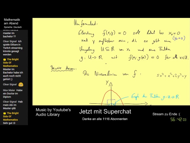 Mathematik Livestream 10 - Allgemeine Fragerunde