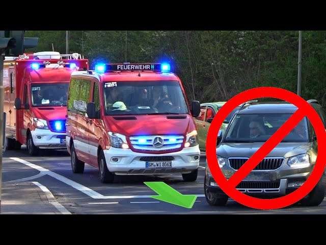 [Einsatzfahrzeuge BLOCKIERT!] Einsatzfahrten von Feuerwehr und Rettungsdienst mit Behinderungen