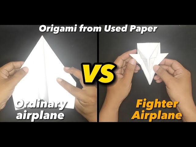Ordinary Airplane VS Fighter Airplane | Origami from Used Paper | DIY