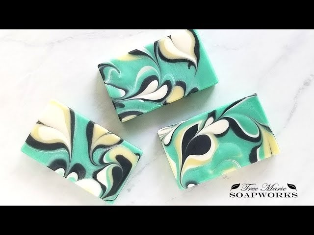 Marbled Heart Swirl Cold Process Soap (Technique Video #18)