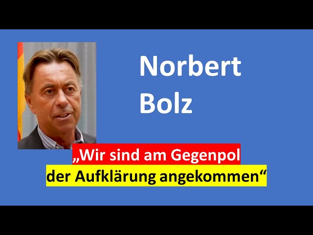 Norbert Bolz - Rede bei der 2. Konferenz der Freien Medien - VORTRAG [PI POLITK SPEZIAL]