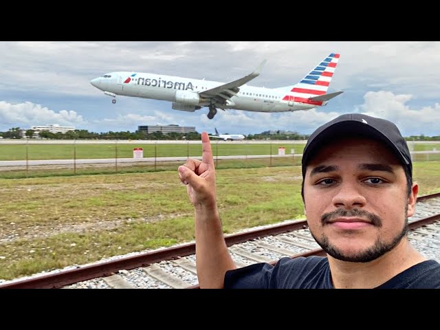 Getting REAL CLOSE to Planes Landing at Miami International Airport!