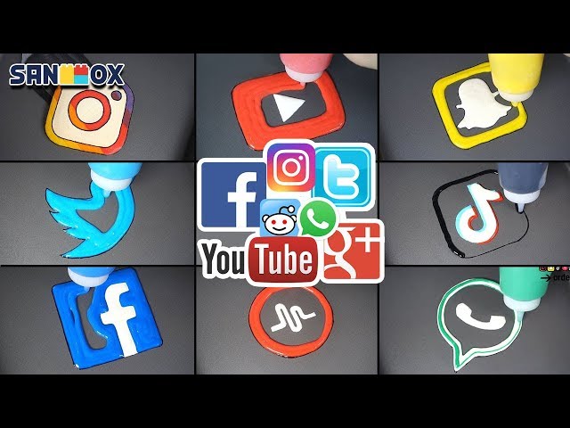 Social Media Pancake art - YouTube, FaceBook, Twitter, WhatsApp, Instargram, Snapchat, Tik Tok