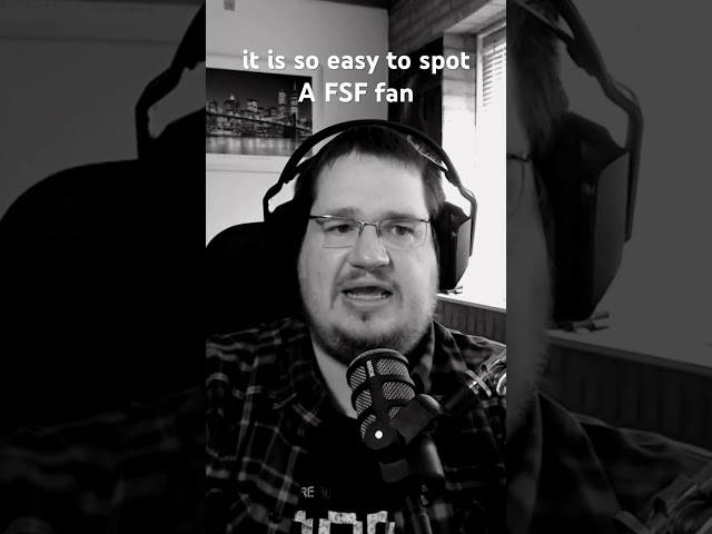 Spotting a FSF fan is so easy