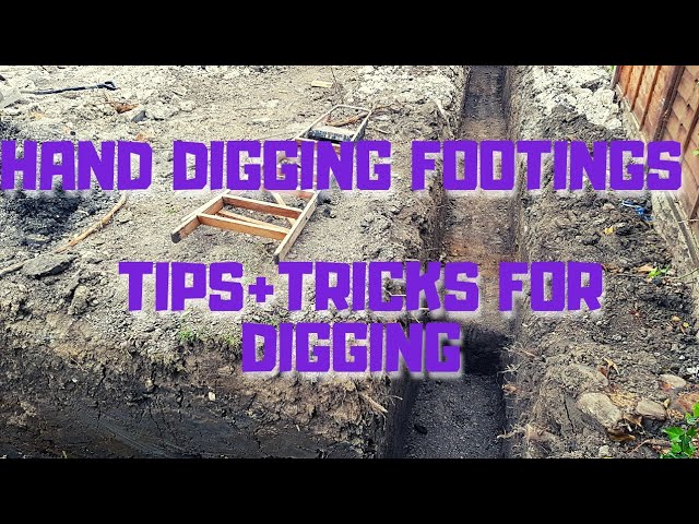 Hand Digging Footings - Tips and Tricks #Footings #Bricky #England