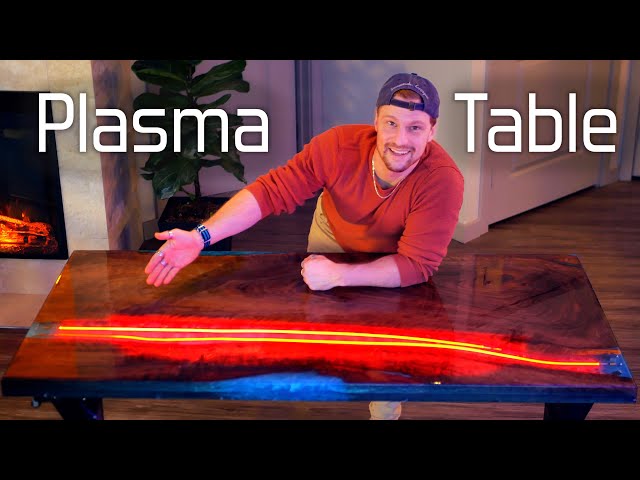 A Touch Responsive Plasma Filled River Table