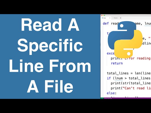 Read A Specific Line From A File | Python Example