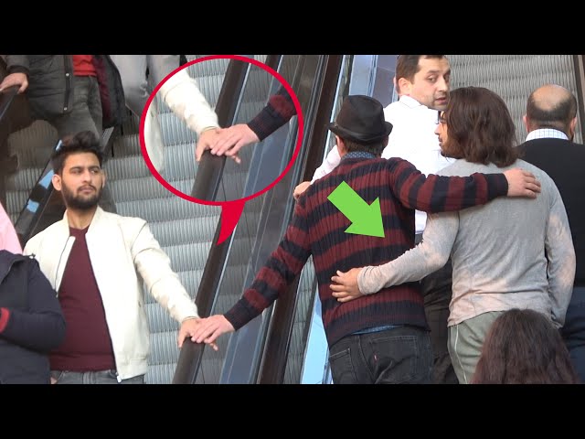 🔥Touching Hands on the Escalator! Man Edition!  |  Best of Just For Laughs