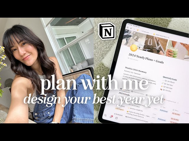 Plan with Me for 2024 | My Entire *Goal-Setting System* in Notion ✨ Design Your Year Challenge