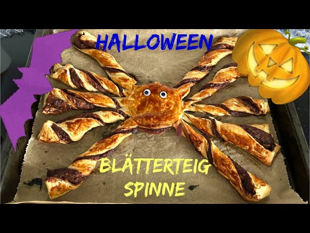 Puff Pastry Nutella Spider - Halloween Spider Treats