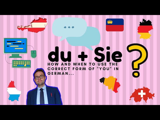When and how to use the formal and informal version of "you" in German